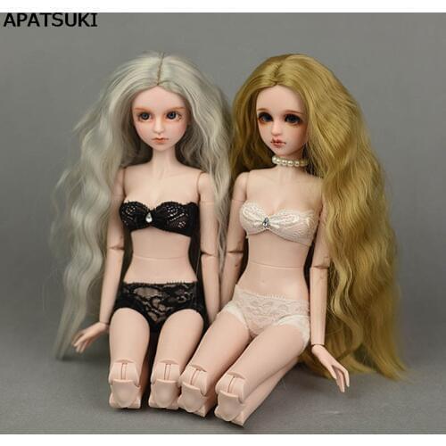 1set Soft Lace Underwear for 1/4 doll Bikini Clothes Bra & Briefs For 40-50cm Doll Knickers For 1:4 BJD Dolls Top & Underpant