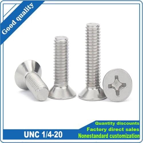 50pcs Cross Recessed Countersunk Head Screws M1 M1.2 M1.4 M1.6 M2 M2.5 Metric Flat Head Philips Screw 304 Stainless Steel