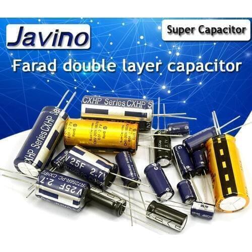 2PCS High capacity super capacitor Farad capacitor 5.5V 0.1/0.47/1.5/1.0/4.0/5.0/F R-shaped double-layer capacitor DIY KIT