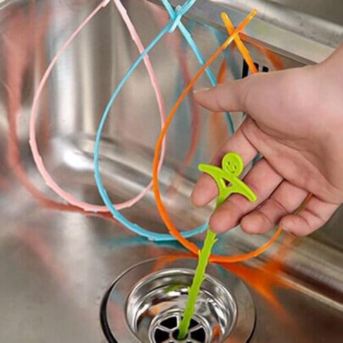 2020 Hot Selling Sink Cleaning Hook Bathroom Floor Drain Sewer Dredge Device Small Tools Shower Hair Filter Bathroom Strainer