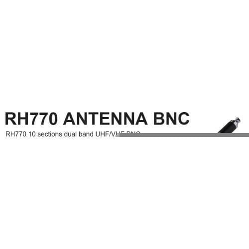 RH770 Antenna BNC Walkie-talkie Antenna 144/430Mhz 3.0/5.5dBi 20W Telescopic Antenna HT/Scanner