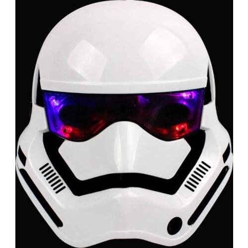 White Helmet Black warrior soldier Halloween Mask