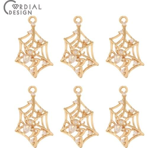 Cordial Design 50Pcs 15*24MM DIY Pendant/Hand Made/Earrings Accessories/CZ Charms/Jewelry Findings & Components/Earring Making