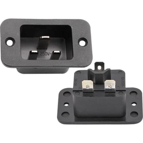 10pcs AC Power Socket 250V 16A IEC 320 C20 Panel Mount Plug Connector Rewiring Assembly Industrial Electrical Holder