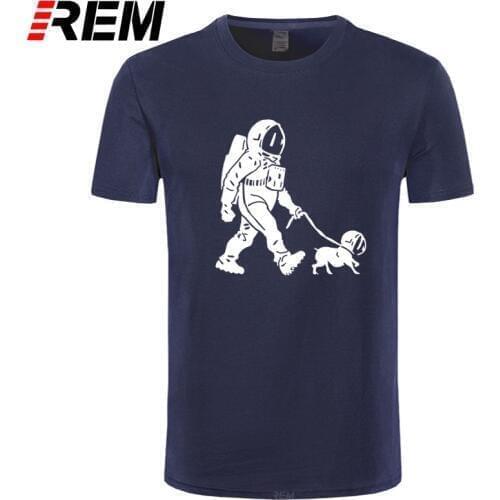 REM The Walking Dead T shirt men SpaceX Spaceship tshirt Astronaut Dog Cool T-shirt Rocket tshirt homme StarmanX Space dog Tees