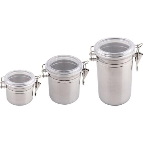 304 Stainless Steel Airproof Pot Seal Moisture Pot Tobacco Storage Eco-friendly Food Herb Grinder Storage Container Can