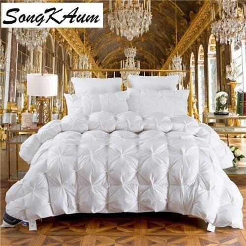 SongKAum New Cotton Cover Twisted Down Comforter for Autumn and Winter Warming and Down Quilt King/Queen Size Comforter