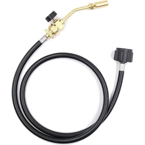 Propane Torch Kit,Brass Largepencil Flame Gas Welding Torch Head Nozzle With Propane Adapter Hose Connects For Soldering
