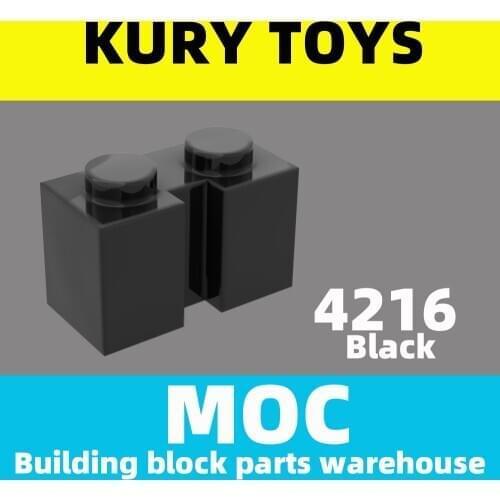 Kury Toys DIY MOC For 4216 100pcs Building block parts For Brick, Modified 1 x 2 with Groove For brick toys