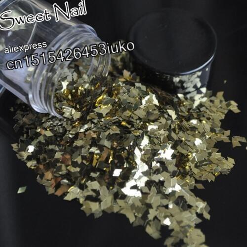 Hot sell Charming sexy sequins glittering diamond nail decoration 3D LEI piece sequins light Olive green B0210