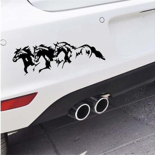 Fashion Running Horses Reflective PET Adhesive Decal Car Sticker Vehicle Decor наклейки на авто 2021