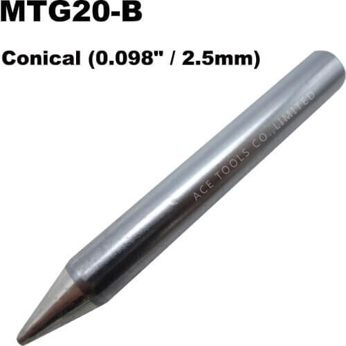 WELLER MTG20-B Conical Round Soldering Tips Fit WLC200 SP80NUS SP80NUK LED Station SPG80 Iron Welding Bit Handle Pencil Nozzle