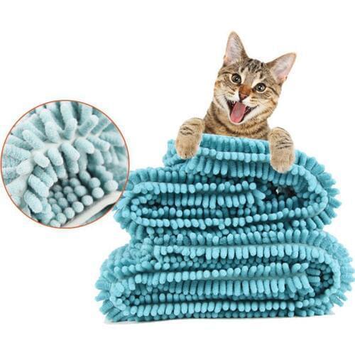 IdYllife Pet Towels for Cats Dog Puppy Shower Baby Bathing Cleaning Soft Absorbent Drying Blanket Warm Mat Pet Grooming
