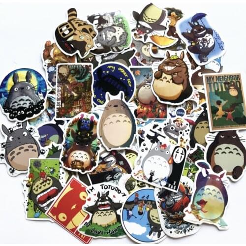 TD ZW 50Pcs/lot Japanese Movie My Cat Stickers For Snowboard Laptop Luggage Car Fridge Car- Styling Sticker Pegatina