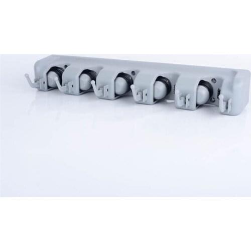 Housekeeper An WallPlastic Wall Mounted Mop Holder Storage Rack Hooks Brush Broom Organizer Hanger Home Bathroom Accessories