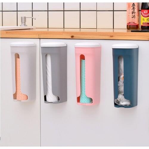 Wall Mounted Organizador Storage Box Organizer Plastic Bags Holder Bathroom Kitchen Garbage Bag Storage Rack Box Shoe Cover