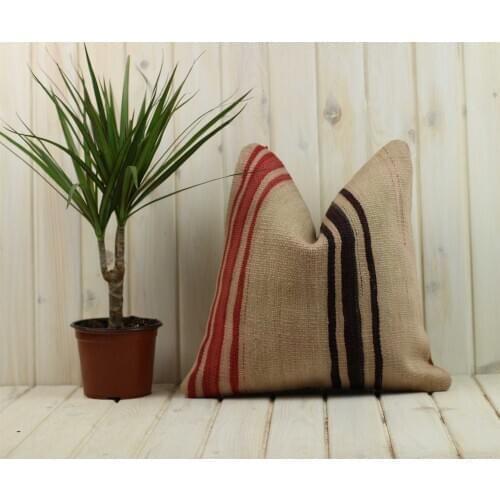 Handmade Kilim Pillow Cases Hand Woven Turkish Anatolian Traditional Motifs Cushion Cover Vintage Home Decorative Zip Carpet