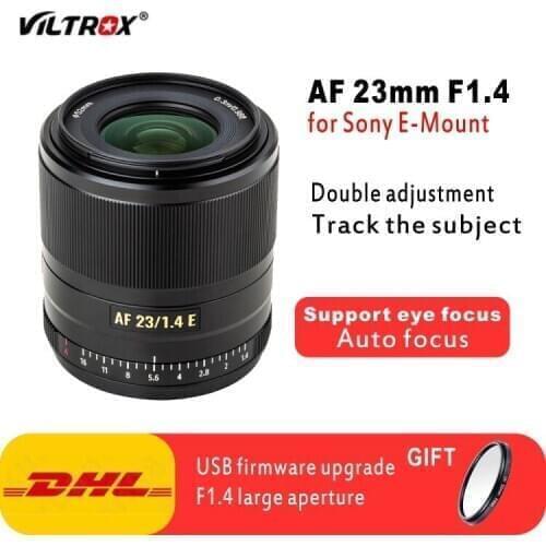 VILTROX 23mm f1.4 Auto Focus lens APS-C Compact Large Aperture Lens for Sony E-mount Camera a6100 a6500 a7RII a7III a7RIII a7RIV