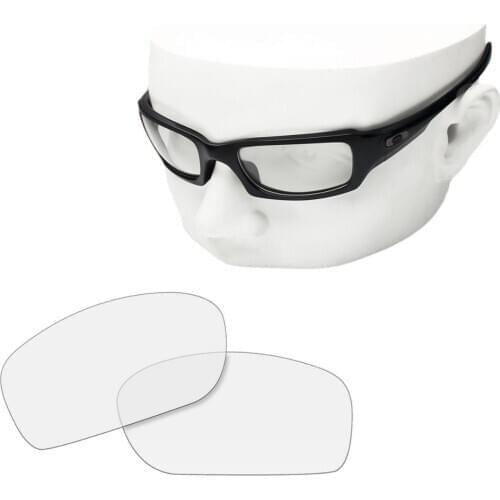 OOWLIT Replacement Lenses of HD Clear for-Oakley Flak Jacket Sunglasses
