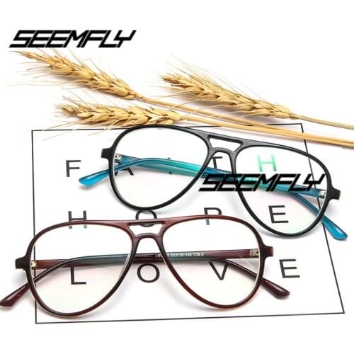 Seemfly Irregular Frame Glasses Fashion Men Women Clear Lenses Eyeglasses Female Goggle Spectacle Flat Mirror Unisex Eyewear New