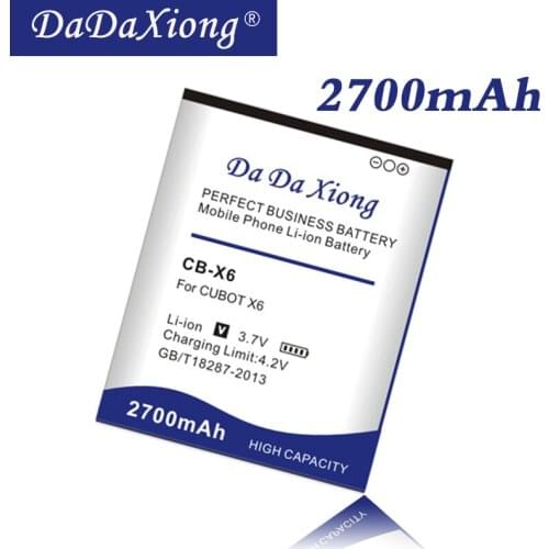Original Da Da Xiong high capacity 2700mAh X6 Battery for CUBOT X6 Cell Phone Battery