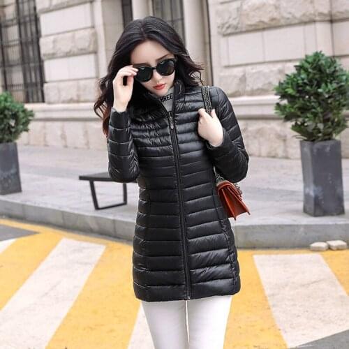 Autumn Winter Women Basic Jacket Coat Female Slim Hooded Brand Cotton Coats Casual Female Medium-Long Jackets Jaqueta Feminina