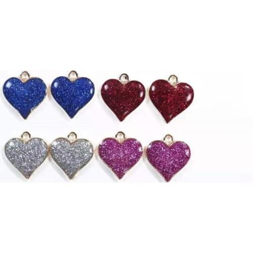 Pearlescent Powder Gold Powder Love Alloy Jewelry DIY Manual Make Rubber Band Earrings Bracelets Pendants Accessories Wholesales