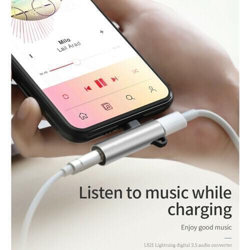 BAAQII 2-in-1 Spliter 3.5mm Aux Audio Headphone Jack&Charge Adapter For iPhone X 7 8 Premium Sound Quality CE1758-CE1762