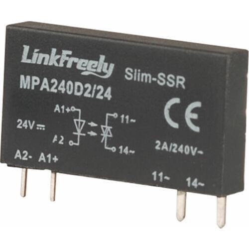 MPA240D2/24 4 Pin PCB Micro Voltage Relay Switch Module 24V DC In 240VAC/2A Output,Smart Auto DC AC SSR Solid State Relay Bank