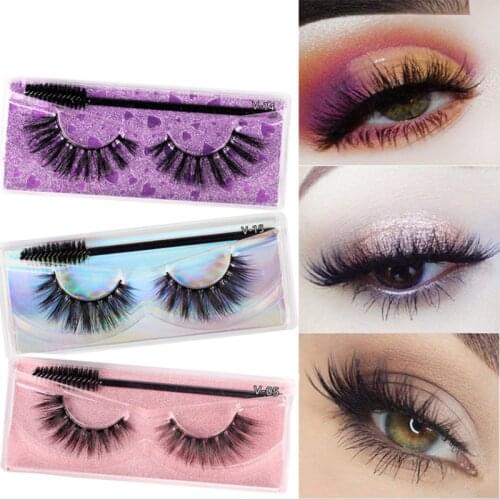 3D Mink Eyelashes Lashes With Boxes Packaging Makeup False Eyelashes Beauty Eyelash Extension Supplies Fluffy Mink Lashes