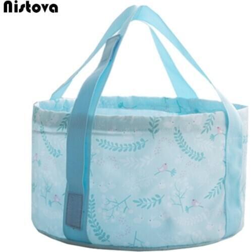 Folding Water Container- Portable Waterproof Lightweight PVC Collapsible Bucket Thicker Box Wash Case Cleaning Bucket Pouch