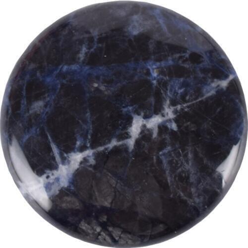 Sodalite 6.5 cm Energy Stone Healing Massage Round Palm Stone Natural Meditation SPA Reiki Stone Crystal Quartz Tool Beauty Care
