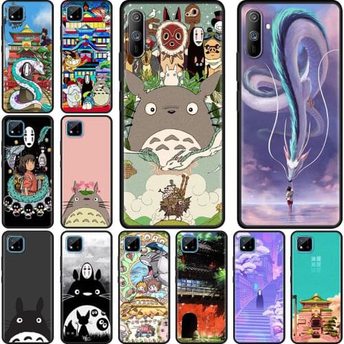 Studio Ghibli Spirited Totoro Mobile Phones Cover for Realme 6 7 8 C3 C21 XT 5 GT Neo C11 X50 Pro 5G C25 Cell Phone Case Shell