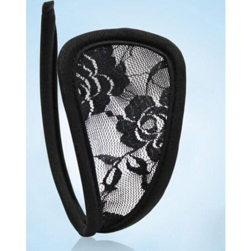 Comeondear Womens Floral Lace C String Underwear Invisible Sexy Lingerie Solid Hollow Thong Transparent C String Thongs