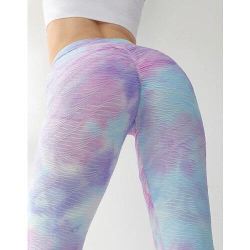 WHOUARE Pants Women High Waist Butt Lift Leggings Leggings Women Fitness Workout Clothes for Femme Tie Dye Workout Leggings