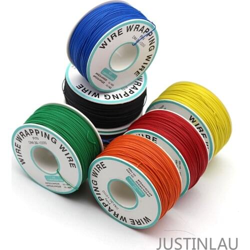 250 meters AWG30 Wrapping Wire Single Strand Copper Cable Ok Wire Electrical Wire for Laptop Motherboard PCB Solder