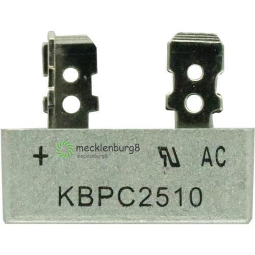 5 pieces. KBPC2510 1000 V 25A diode bridge rectifier single phase bridge rectifier new arrival
