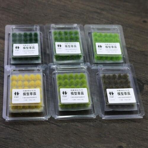 50 Pcs/box Grass Bush Plant Scene Model DIY Handmade Scene Cluster Simulation Military Miniature Model Grass Sand Table Layout