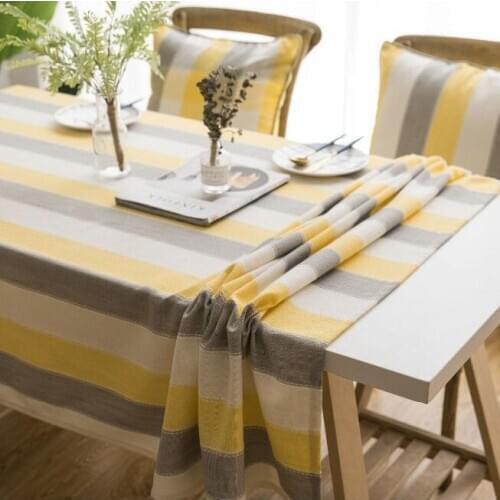 American Waterproof Decorative Table Cloth Tablecloth Rectangular Stripe Dining Table Cover Obrus Tafelkleed Mantel Mesa Nappe