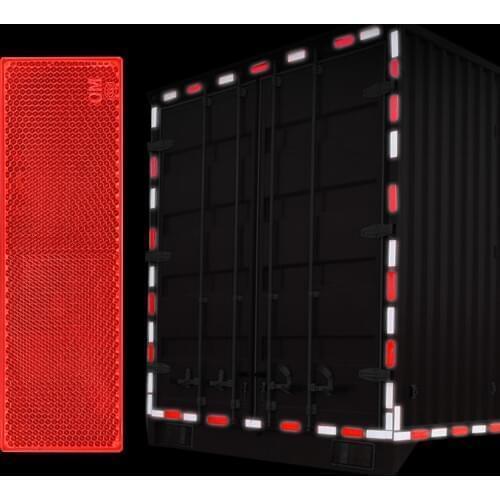 Car sticker Red Or White Adhesive Plastic Reflector Reflective Warning Plate Stickers Sign For Car SUV Truck Motorcycle Safety