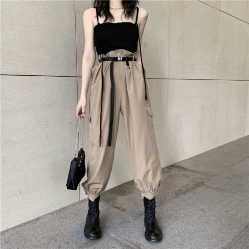 2020 Brand New Women Fashion Trousers High Waist Ankle-length Loose Casual Pants Cargo Pants Pantalones Mujer Cintura Alta