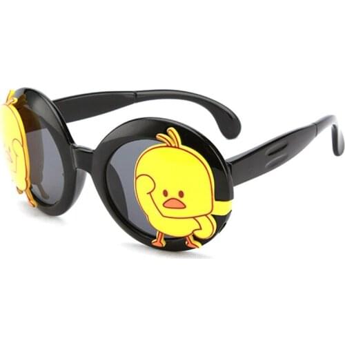 Kids Boys Girls Sunglasses Cartoon Yellow Duck Polaroid Uv Protection Child Sun Glasses Очки Декоративные Sunglasses For Child