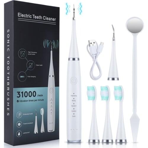 Electric Sonic Dental Calculus Scaler Oral Teeth Tartar Remover Plaque Stains Cleaner Removal Teeth Whitening Portable Oral Care