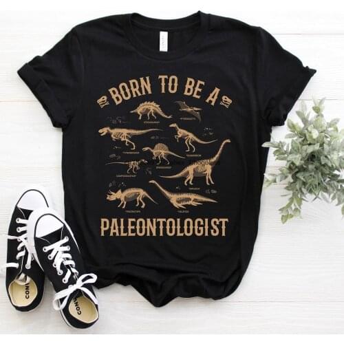 Paleontology Dino Dinosaurs Lover Paleontologists T Shirt Skeleton T Rex Skull Prehistoric Shirts School Visit Trip Museum Tees