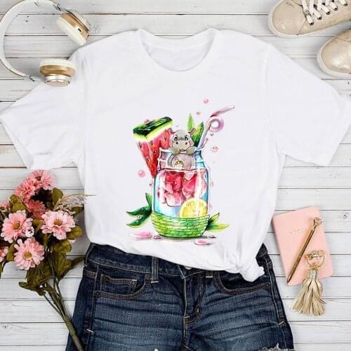 Summer T-shirt Streetwear Tops Female Cute Print Tshirt Fashion Graphic t shirt Casual Short Sleeve t-shirt women Oversize 3XL