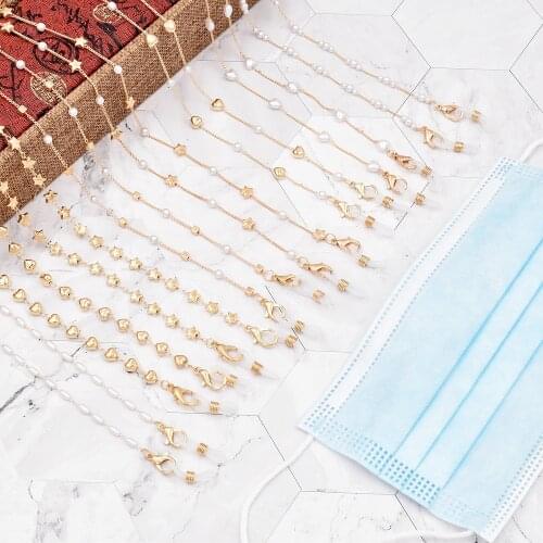 Exquisite Gold Anti-slip Sunglasses Chain For Women Pearl Star Heart Beads Mask Glasses Lanyard Anti-drop Jewelry Accessories