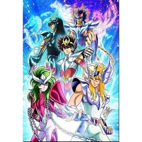 Saint Seiya Japan Anime poster, DIY 5D Diamond Painting Diamond Embroidery Cross Stitch Rhinestone Mosaic Home Decor FH327