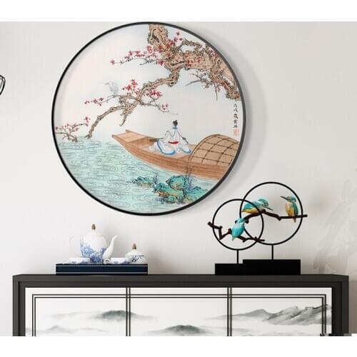 Land of Idyllic Beauty Traditional Chinese Landscape Wall Art Picture Poster Print For Room Home Office Canvas Paintings Decor