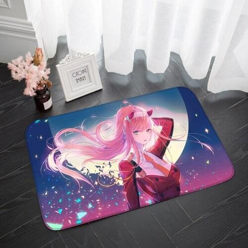 Darling In The FranXX Entrance Door Mat Home Hallway Balcony Bedroom Floor Carpet Chair Mat Floor Protector Anti-Slip Bath Mats
