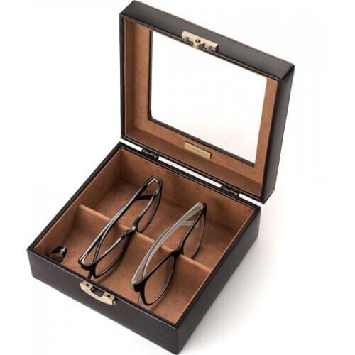 Leather Sunglass Box Blue and Brown Real Madrid